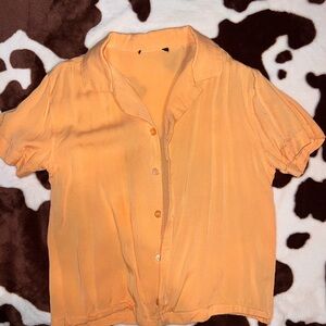 Orange Button-Up Shirt